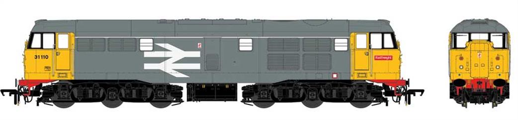 Accurascale ACC2755-31110DCC BR 31110 Brush Type 2 Class 31/0 A1A-A1A Diesel Locomotive Large Logo Grey DCC Sound OO