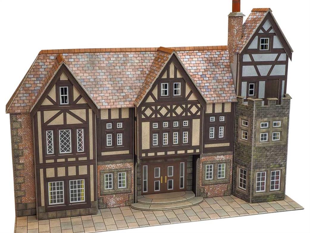 Metcalfe OO PO375 Hotel Wednesday Tudor Style Half-Tinbered Hotel Card Construction Kit