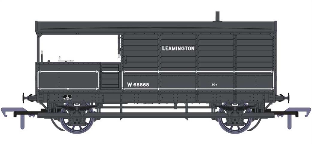 Rapido Trains OO 918006 BR W68868 Ex-GWR Diagram AA20 Toad Brake Van GWR Grey BR Lettering Leamington