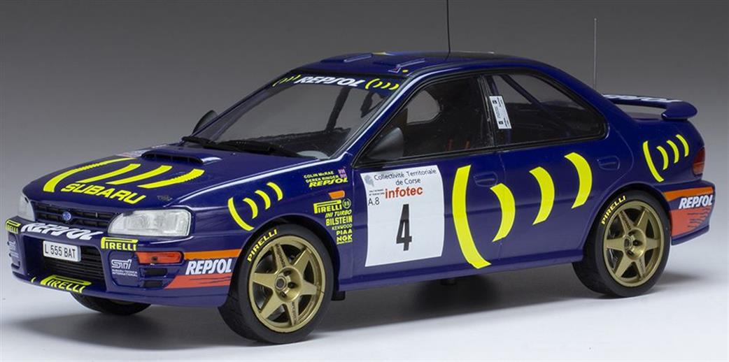 IXO 1/18 18RMC063B Subaru Impreza 555 #4 Corsica Rally 1995 C.McRae/D.Ringer