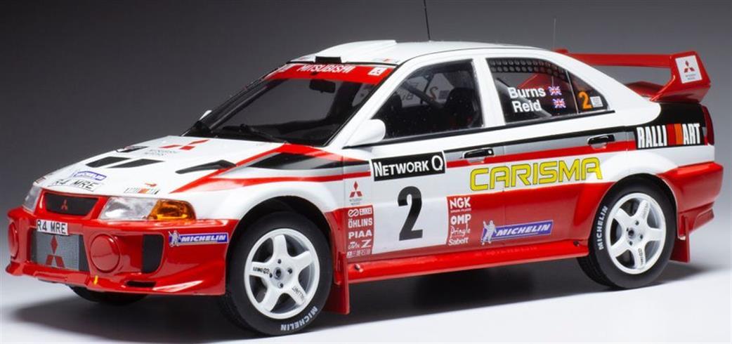 IXO 1/18 18RMC093A Mitsubishi Lancer RS Evolution V #2 RAC Rally 1998 R.Burns/R.Reid