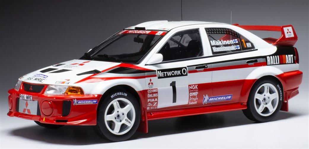 IXO 1/18 18RMC093B Mitsubishi Lancer RS Evolution V #1 RAC Rally 1998 T.Makinen/R.Mannisenmaki