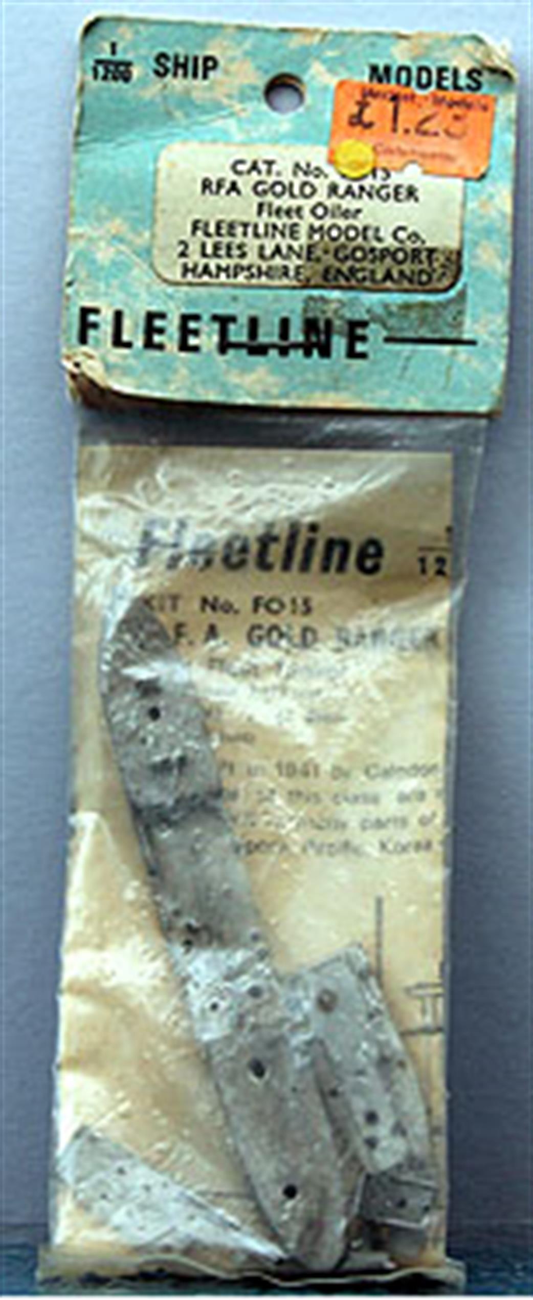 Fleetline 1/1200 FO15 kit RFA Gold Ranger, Fleet Oiler, 1941 onwards