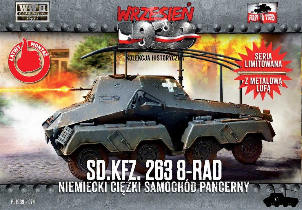 First to Fight 1/72 FTF074 Sd.Kfz.263 8-Rad German Armoured Car Kit