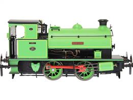 A new and detailed model of the Hawthorn Leslie 14in 0-4-0ST saddle tank industrial shunting engines, one of the more popular and long-lived designs with some engines still working into the early 1970s.This model is finished in lined green livery as works number 2780 (1909), built for Turner Brothers asbestos sheet factory in Manchester and named Asbestos. This engine was donated to the Chasewater Railway (Staffordshire) for preservation in 1968.