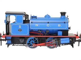 A new and detailed model of the Hawthorn Leslie 14in 0-4-0ST saddle tank industrial shunting engines, one of the more popular and long-lived designs with some engines still working into the early 1970s.This model is finished in NCB lined blue livery.