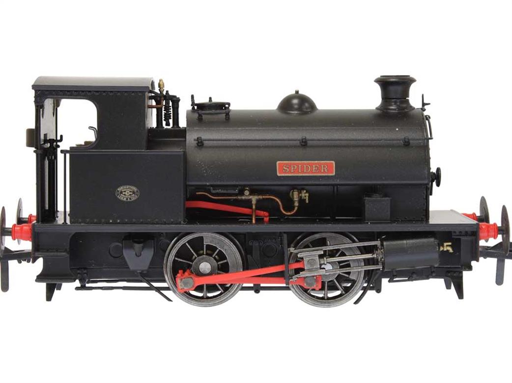 Dapol OO 4S-024-007 Spider Hawthorn Leslie 14in 0-4-0ST Industrial Shunting Engine Black