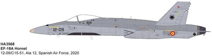 "EF-18A Hornet 12-09/C15-51, Ala 12, Spanish Air Force, 2020"