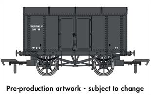 Delivery expected Winter 2022/3.The 'Iron Mink' is one of the most recognisable GWR wagon types from the end of the 19th century, with over 4,700 examples constructed between 1886 and 1901. Both underframe and body were built from iron and steel, creating a robust and long-lived wagon, with examples surviving into the 1960s. The metal construction made the design ideal for use as Gunpowder vans, wagons to the same style being used by other railway companies and private owners.This model is finished GWR dark grey with British Railways lettering as a departmental sand van. 1948 onwards.