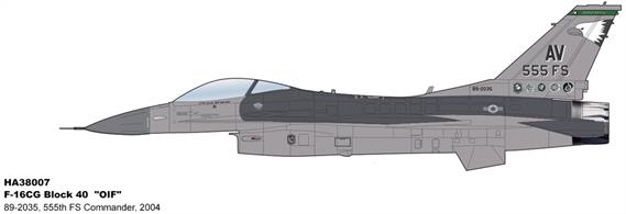 "F-16CG Block 40 ""OIF"" 89-2035, 555th FS Commander, 2004"