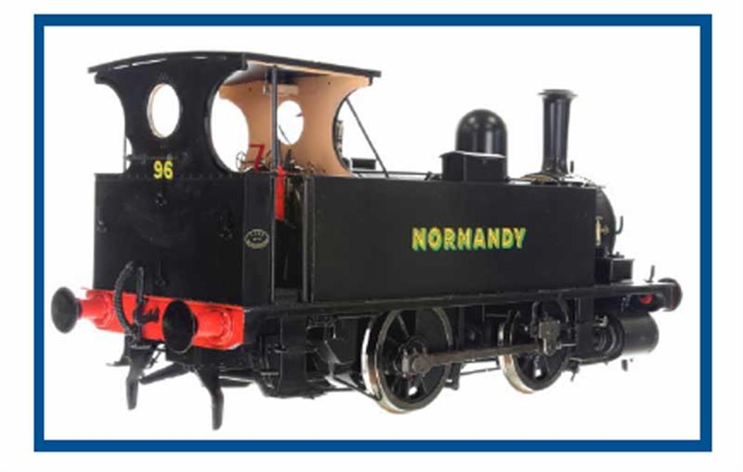 Dapol O Gauge 7S-018-001S SR 96 Normandy L&SWR B4 Class 0-4-0T Black Name in Sunshine Lettering Style As Preserevd DCC Sound