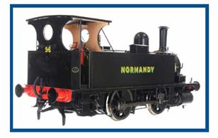 Highly detailed model of the small L&amp;SWR B4 class shunting engines, designed for working at the Southampton docks and other locations where track curvature required the use smaller locomotives. The Dapol model has been designed to have sufficient weight for light shunting duties, while accommodating the DCC decoder and speakers inside the smokebox.Model of 96 Normandy finished in black livery with NORMANDY spelt out in SR sunshine style lettering, as carried by this engine in preservation at the Bluebell Railway. DCC and sound fitted.