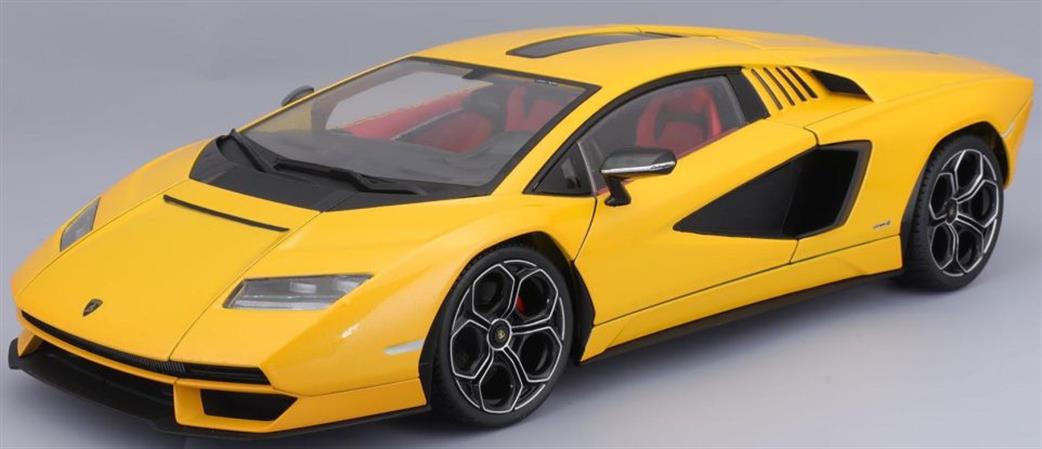 Maisto 1/18 M31459Y Lamborghini Countach LPI 800-4 Yellow Diecast Model