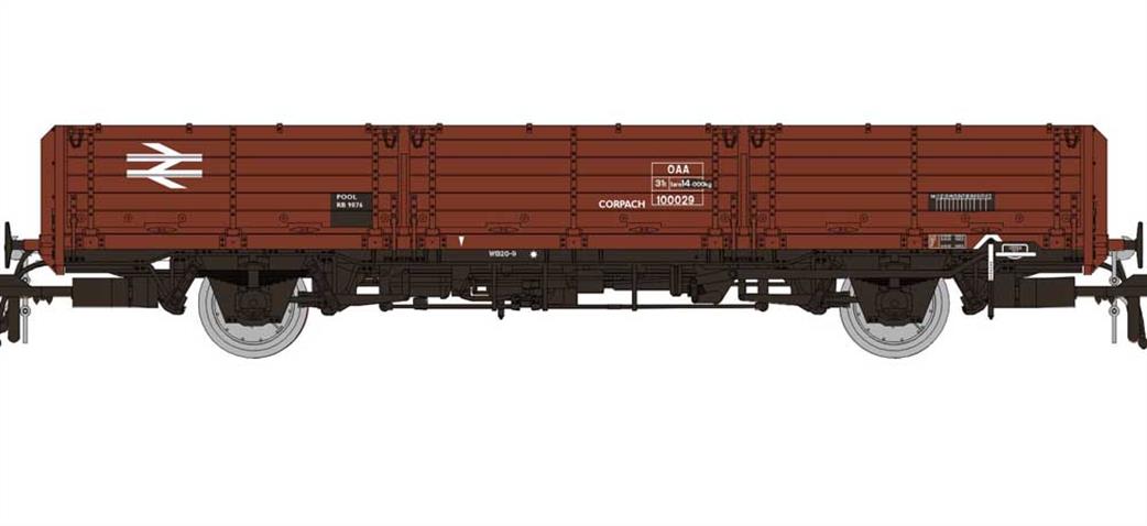 Rapido Trains OO 915006 BR 100006 OAA Long Wheelbase Open Wagon Freight Brown Corpach Pool