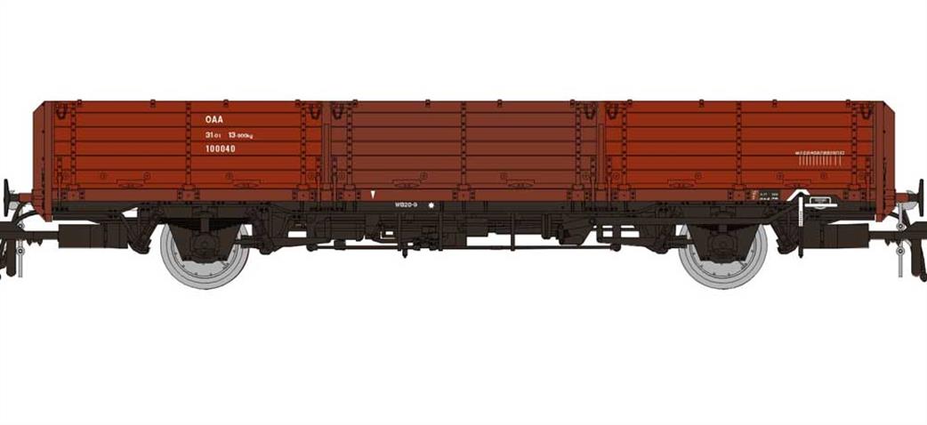 Rapido Trains OO 915008 BR 100040 OAA Long Wheelbase Open Wagon Freight Brown Repaired Finish
