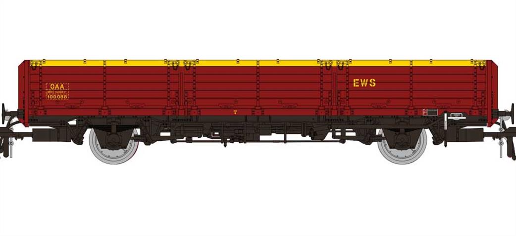 Rapido Trains 915017 EWS 100088 OAA Long Wheelbase Open Wagon EWS Maroon OO