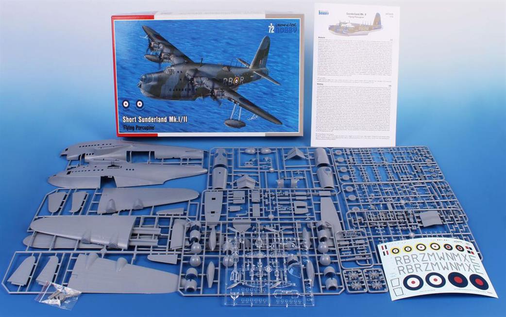Special Hobby 1/72 SH72438 Short Sunderland Mk.1-2 The Flying Porcupine Boat Plastic Kit