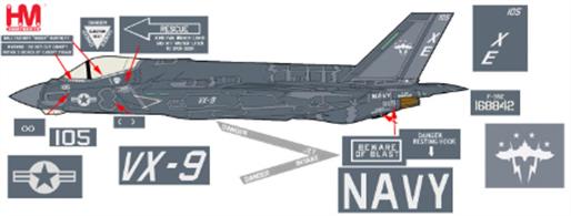 "Lockheed F-35C Lightning II 168842/XE-105, VX-9 ""Vampires"", US Navy, 2018"
