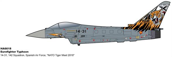 "Eurofighter Typhoon 14-31, 142 Squadron, Spanish Air Force, ""NATO Tiger Meet 2018"""