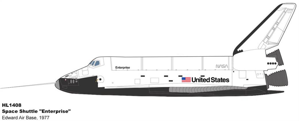 Hobby Master 1/200 HL1408 NASA Space Shuttle Enterprise Edwards Air Base 1977