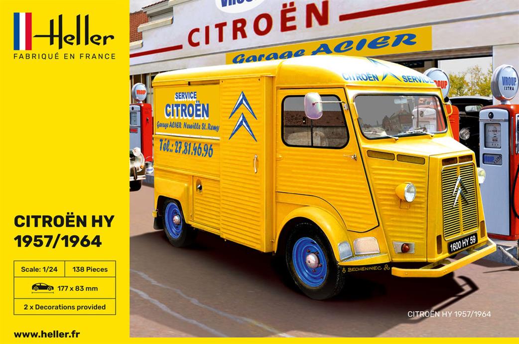 Heller  80744 Citroen HT 1957 1964 Delivery Van Plastic Kit 1/24