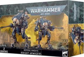 This multi-part plastic kit contains the components necessary to assemble either 2 Armiger Helverins or 2 Armiger Warglaives.