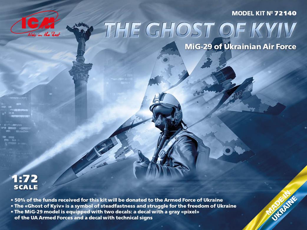 ICM 1/72 72140 The Ghost of Kyiv Mig-29 Ukrainian Air Force