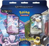 Decks contain:2 * 60 card decks11 * Additional trainer cards, including 5 foils2 * Pokemon Go boosters1 * Sticker sheet2 * Metallic coins2 * Deck boxes2 * Strategy sheets2 * Single player plyamats6 * Reference cardsDamage countersContact Via Email