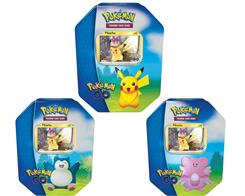 One tin from SelectionChoices are: Blissey, Pikachu and SnorlaxOne set of 3 only allowed per personTin contains:4 * Pokemon Go boosters1 * Foil promo Pikachu1 * Foil (either Blissey, Pikachu or Snorlax)1 * Sticker sheetYou will be sent one at random unless otherwise specified, subject to availability.Contact Via Email