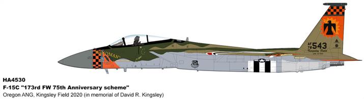 "F-15C ""173rd FW 75th Anniversary scheme"" Oregon ANG, Kingsley Field 2020 (in memorial of David R. Kingsley)"