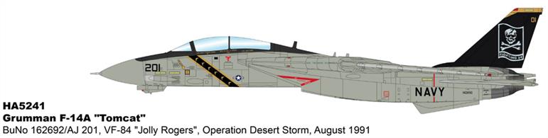 "Grumman F-14A ""Tomcat"" BuNo 162692/AJ 201, VF-84 ""Jolly Rogers"", Operation Desert Storm, August 1991"
