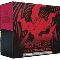 One ETB Per CustomerEach box bontains:8 * Astral Radiance boosters45 * Pokemon Energy cards2 * Acrylic conditiond markers6 * Damage-counter diceA competition legal coin-flip die65 *  sleeves featuring4 * DividersA collector's boxA players guide.