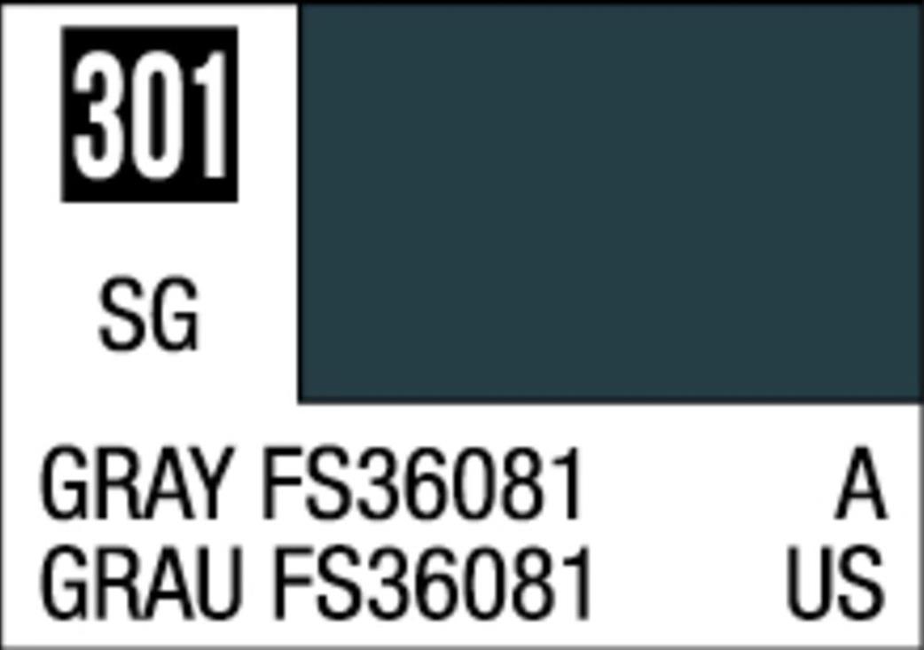 Gunze Sangyo  C301 Mr Color Lacquer Gray FS36081 10ml Glass Bottle