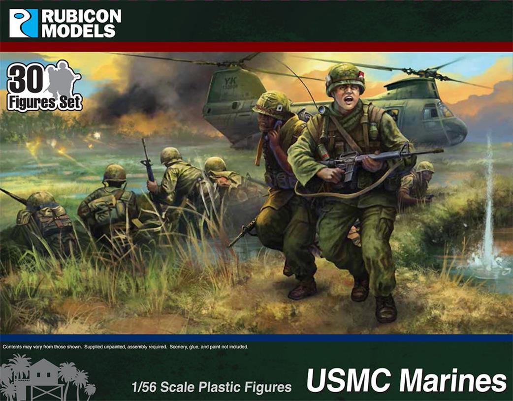 Rubicon Models 1/56 28mm 281002 USMC Marines 30 Piece Plastic Figure Set