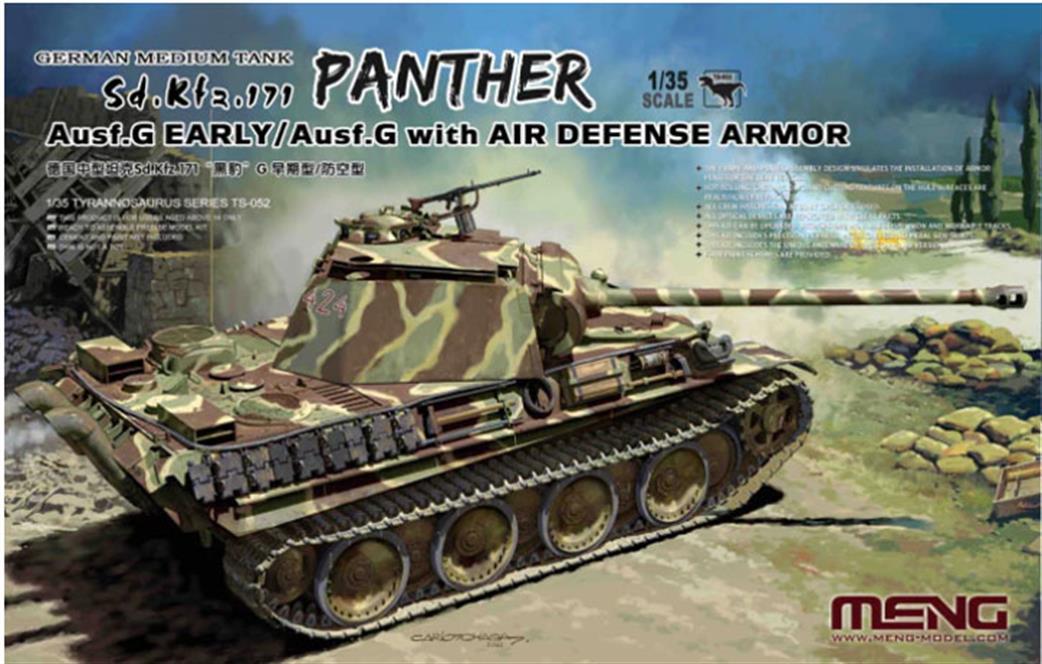 Meng 1/35th TS-052 German Sd.Kfz.171 Panther Ausf G with Air Defense Armork Kit