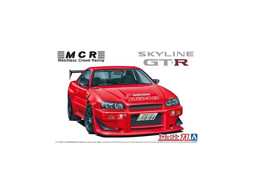 Aoshima 06351 MCR BNR34 Nissan Skyline GT-R '02 Car Kit 1/24