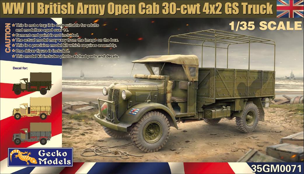 Gecko Models 1/35 35GM0071 British Army Open Cab 30 CWT 4 X 2 GS Truck Kit