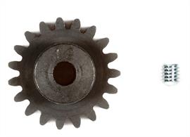 These steel parts have greater durability compared to kit standard aluminum pinion gears, letting you run your car with increased gear life.