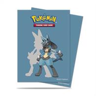 Stores and protects standard sized cards. Features a Lucario design. 65-count pack.
