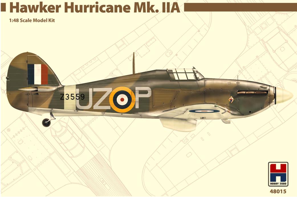 Hobby 2000 1/48 48015 Hawker Hurricane MkIIa RAF Fighter Kit