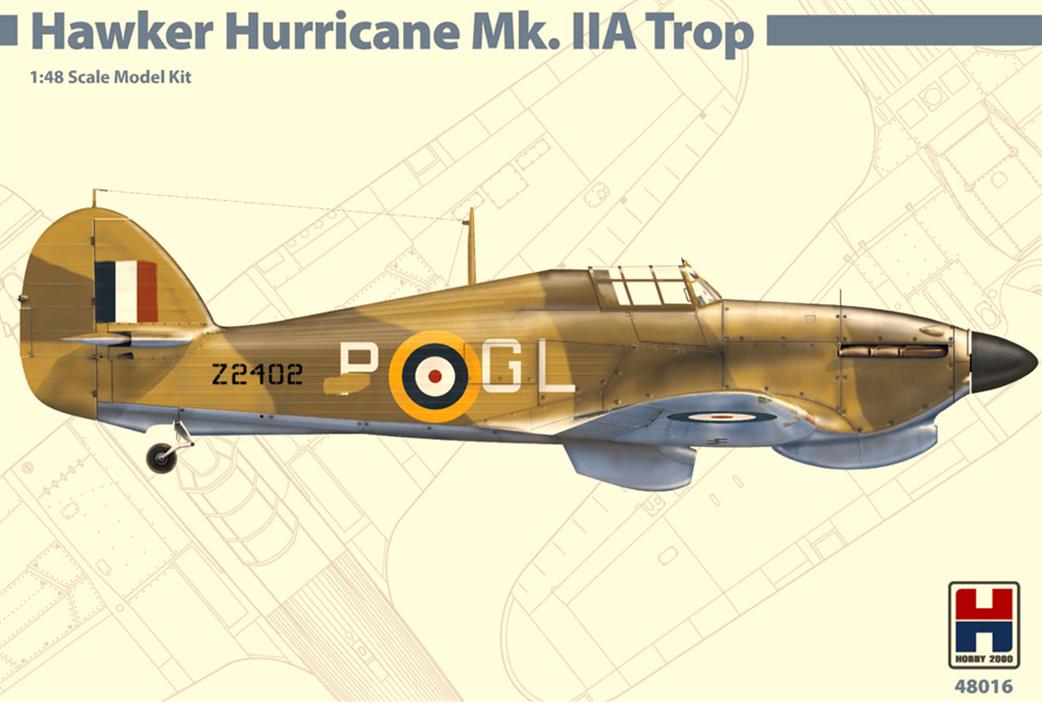 Hobby 2000 1/48 48016 Hawker Hurricane MkIIa Trop RAF Fighter Kit