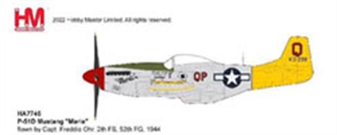 "P-51D Mustang ""Marie"" flown by Capt. Freddie Ohr, 2th FS, 52th FG, 1944"