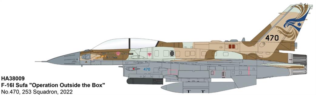 Hobby Master 1/72 HA38009 F-16I Sufa Operation Outside the Box 253 Squadron