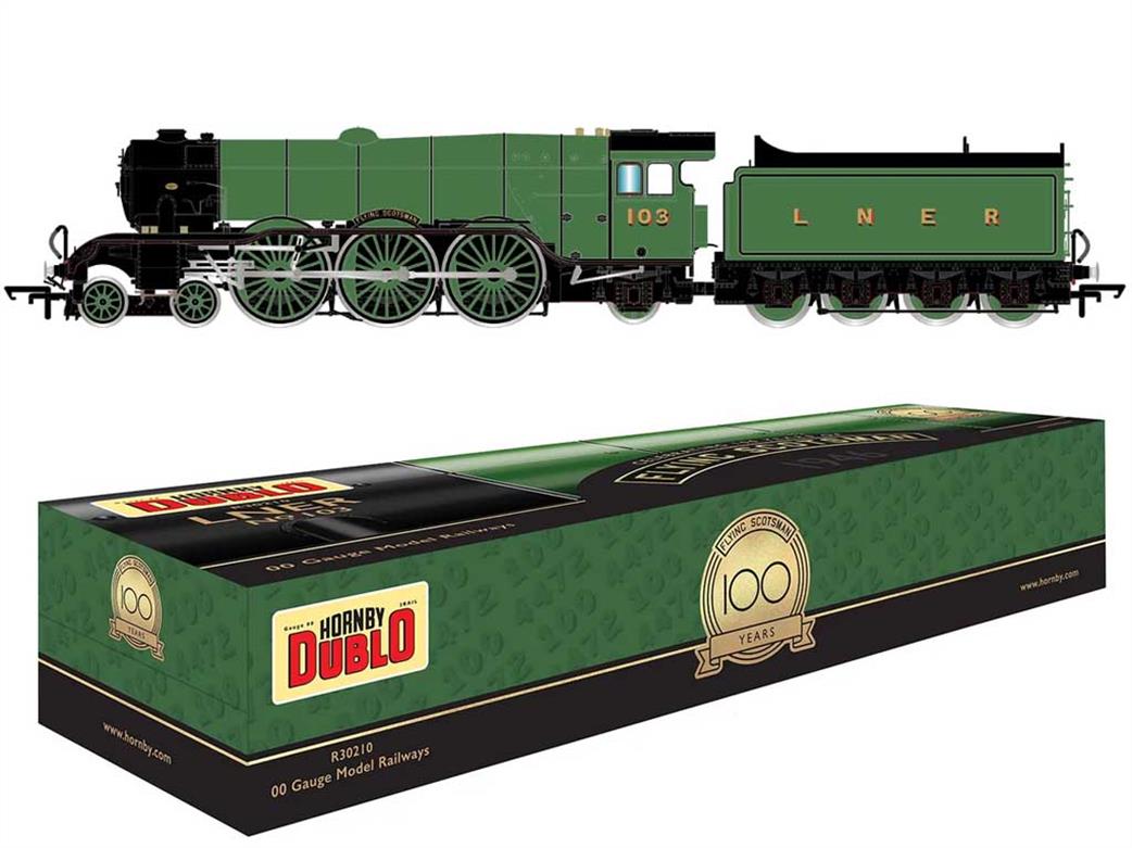 Hornby OO R30210 Dublo LNER 103 Flying Scotsman Gresley A3 Class 4-6-2 Apple Green Streamlined Tender Circa 1946