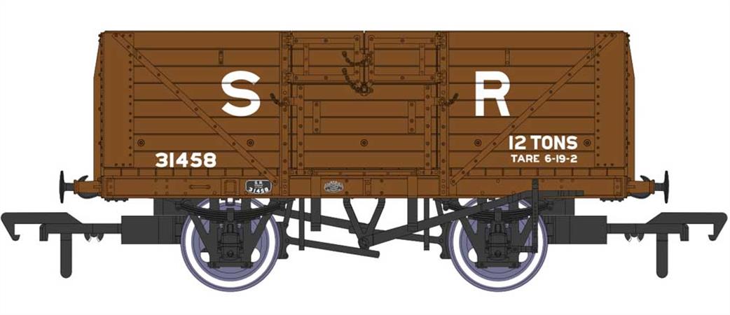 Rapido Trains 940003 SR 31458 Dia.1379 8 Plank Open Wagon SR Goods Brown Large Lettering OO