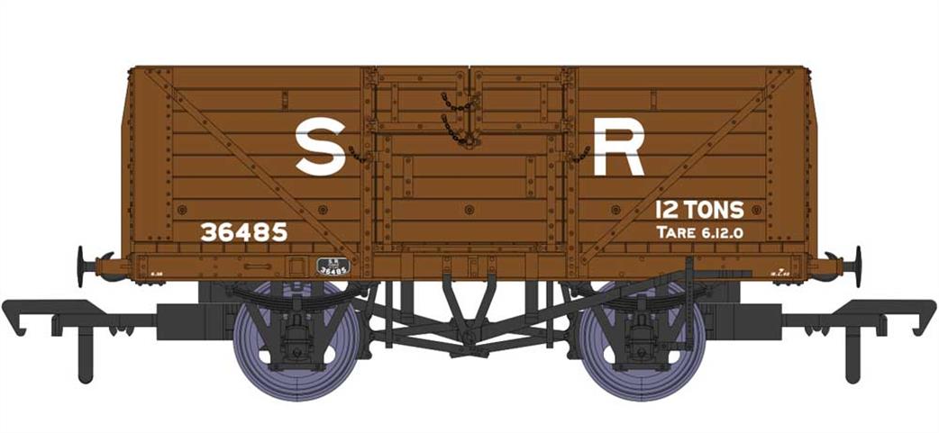 Rapido Trains OO 940007 SR 36485 Dia.1379 8 Plank Open Wagon SR Goods Brown Large Lettering