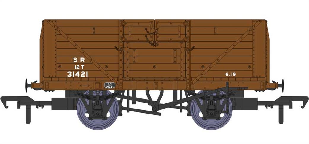 Rapido Trains 940013 SR 31421 Dia.1379 8 Plank Open Wagon SR Goods Brown Small Lettering OO