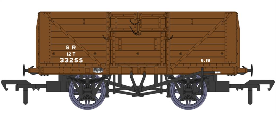 Rapido Trains 940014 SR 33255 Dia.1379 8 Plank Open Wagon SR Goods Brown Small Lettering OO