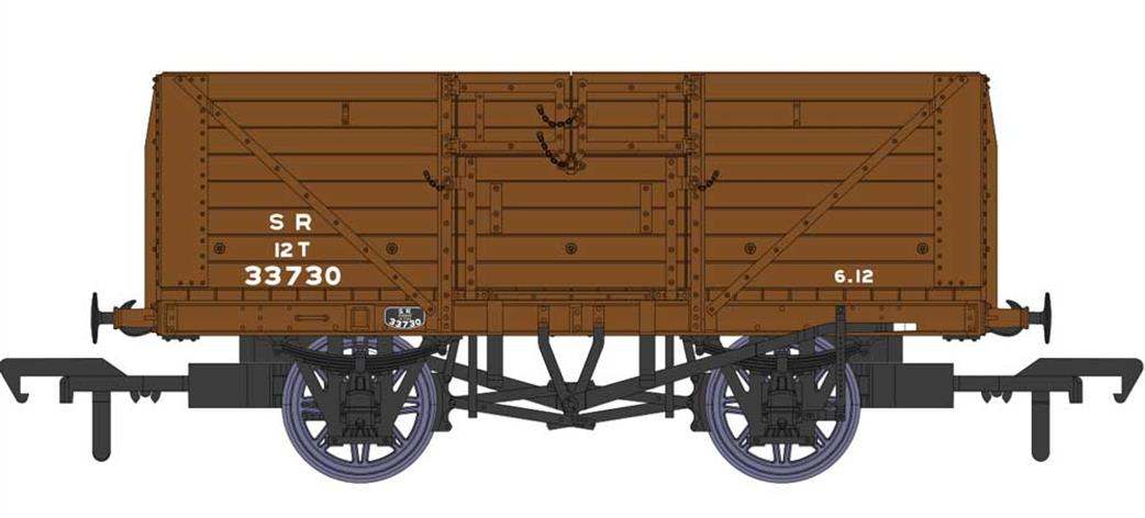 Rapido Trains 940015 SR 33730 Dia.1379 8 Plank Open Wagon SR Goods Brown Small Lettering OO