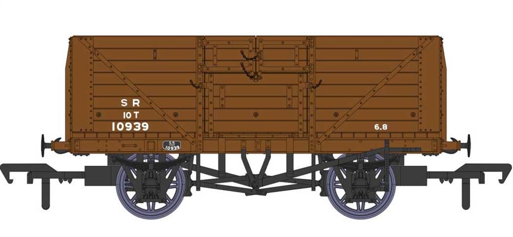 Rapido Trains 940018 SR 10939 Dia.1400 8 Plank Open Wagon SR Goods Brown Small Lettering OO
